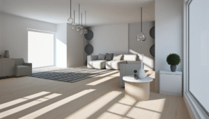 Comparison chart showing quick wins versus long-term investments for small space solutions to create visual depth