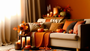 Chart showing different fragrance families like floral, citrus, fresh, green, and their associated notes for spring candles