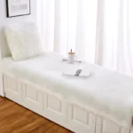 Luxury Imitation Fur Cushion Plush Sofa Carpet Faux Fur Sheepskin Rug Balcony Bay Window Mat Kid's Bedroom Fluffy Blanket White - Image 4