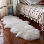 White Faux Sheepskin Carpet Irregular Long Soft Furry Floor Mats Living Room Bedroom Children's Room Bedside Decorative Carpets - Image 6