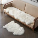 White Faux Sheepskin Carpet Irregular Long Soft Furry Floor Mats Living Room Bedroom Children's Room Bedside Decorative Carpets - Image 2