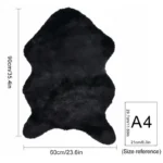 Chair Cover Plain Skin Fur Soft Sheepskin Warm Hairy Carpet Seat Pad Plain Fluffy Rugs Washable Bedroom Faux Mat Home - Image 7