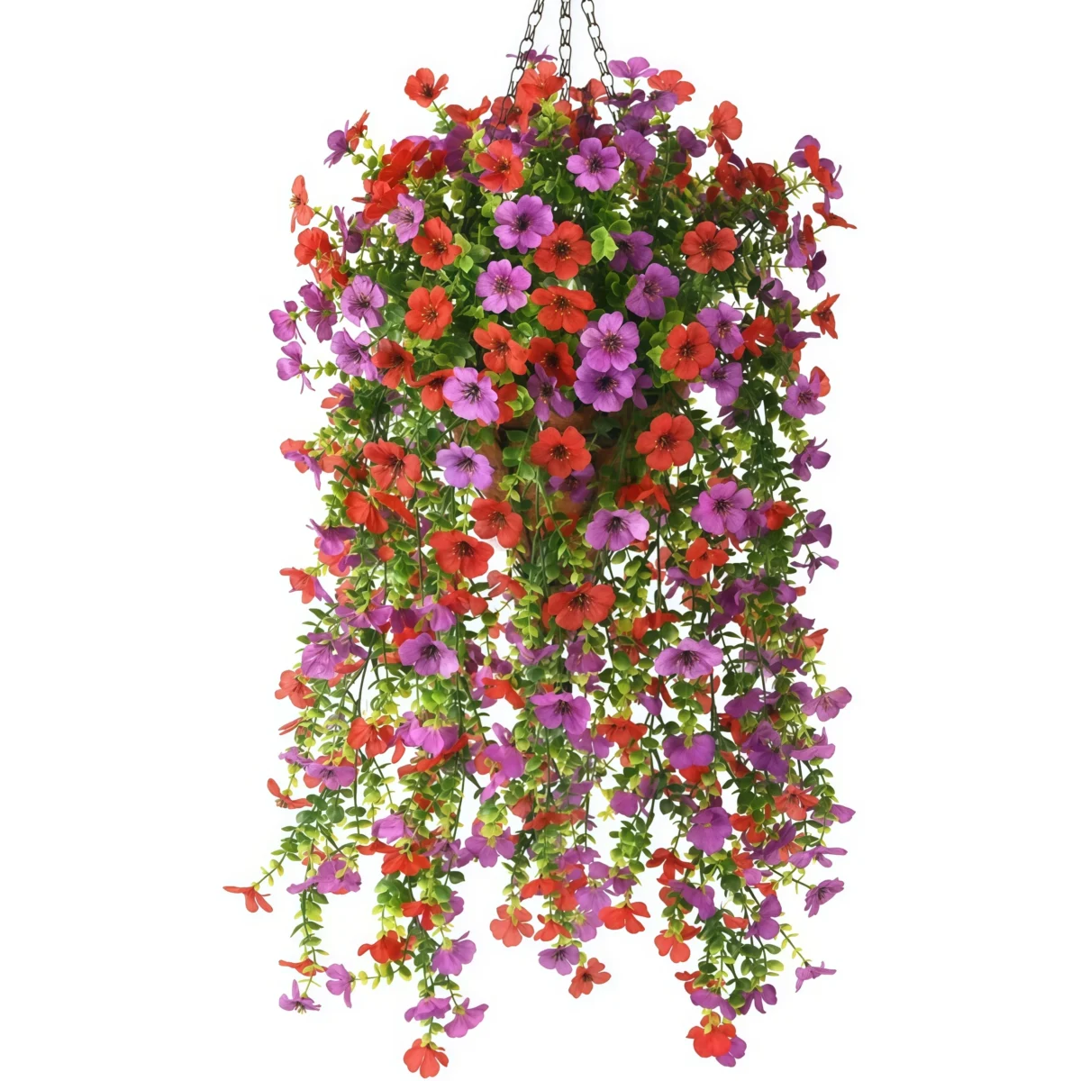 2Pcs/Pack Artificial Flowers Simulated Plants Morning Glory Vines With Eucalyptus Leaves, For Home Outdoor Wedding Decoration - Image 1