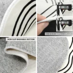 Soft Pink Striped Runner Rug - Non-Slip & Machine Washable - Image 5