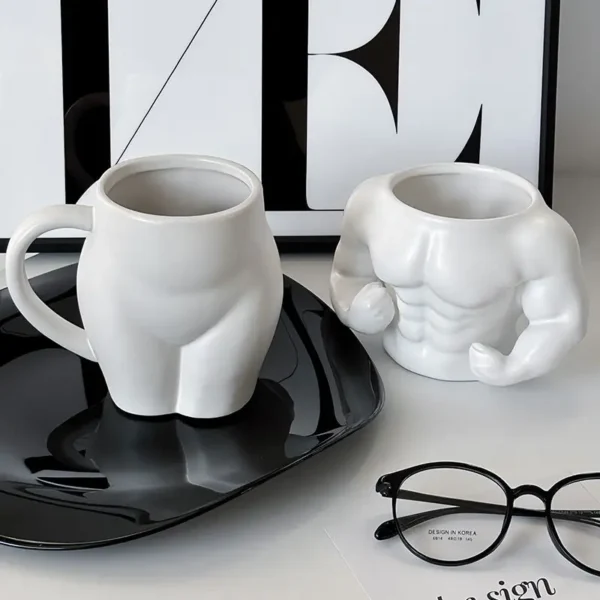 Humorous Couple Mugs - Fun Butt Design for Laughs & Gifts