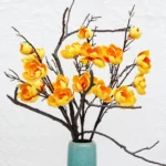 123cm Artificial 6-head Feel Magnolia, Home Hotel Flower Arrangement Decoration Single High-branch Magnolia - Image 2