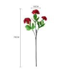3 Heads Artificial Hydrangea Flowers Faux Hydrangea Bouquet for Wedding Bouquet Party Home Decor Baby Shower Centerpieces Tables - Image 5