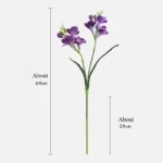 52Cm Jade Hairpin Artificial Flower Light Luxury Home Decoration Ornament Wedding Arrangement Flower White Crane Flower PU Feel - Image 3