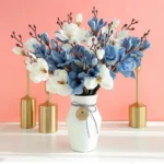 Elegant Magnolia Silk Flower Set - 5 Forks, 20 Heads for Home Decor - Image 2