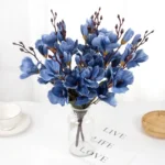 5Forks 20Heads Artificial Silk Flower Bouquet Simulation Magnolia Plant for Home Living Room Decoration Wedding Fake Flowers - Image 6