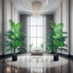 2PCS 24Leaves Areca palm simulation green plants realistic artificial trees suitable for bedroom living room outdoor decoration - Image 7
