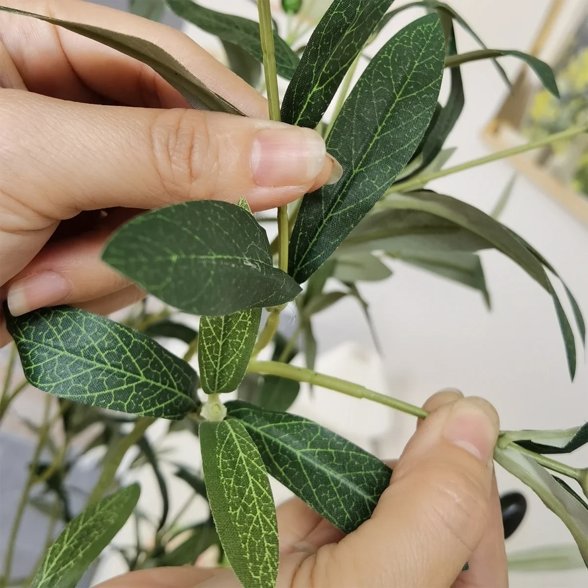 120-180Cm Artificial Olive Tree Branch Without Pot Modern Minimalist Fake Plant For Home Garden Living Room Balcony Shops Decor - Image 7