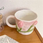 Embossed Rose Mug with High Aesthetic Value As A Practical Souvenir - Image 2