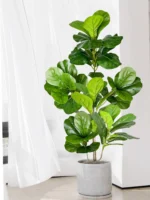 70-135cm Large Artificial Ficus Tree Fake Rubber Plants Branch Plastic Fiddle Leaves for Home Garden Indoor Outdoor Decor - Image 4