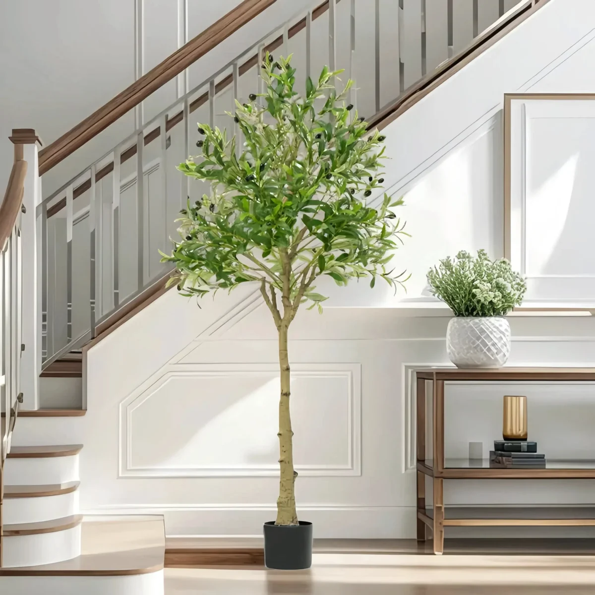 Artificial Olive Tree 120/150/180Cm Room Decoration Detachable Artificial Decorative Plants With Fruit For Home Garden Decor - Image 1