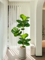 70-135cm Large Artificial Ficus Tree Fake Rubber Plants Branch Plastic Fiddle Leaves for Home Garden Indoor Outdoor Decor - Image 3