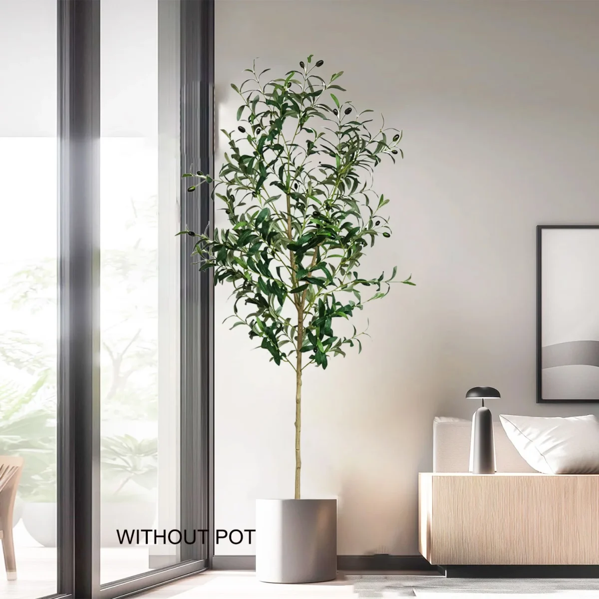 120-180Cm Artificial Olive Tree Branch Without Pot Modern Minimalist Fake Plant For Home Garden Living Room Balcony Shops Decor - Image 2