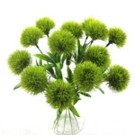 10/20pcs Artificial Plants Dandelion Bouquet Vases Home Decor Wedding Decorative Fake Flowers Green Purple Flower Arrangement
