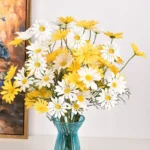 3/5/10Pcs Artificial White Daisy Flower Bouquet DIY Vase Home Garden Living Room Decoration Wedding Party Silk Fake Flowers - Image 4