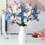 Elegant Magnolia Silk Flower Set - 5 Forks, 20 Heads for Home Decor - Image 4