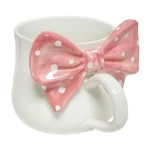 Chic Bow Ceramic Coffee Cup for Stylish Office Sips - Image 5