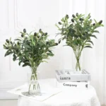 Lifelike Olive Leaves Branch - 1 or 3 Pcs for Elegant Decor - Image 3
