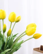 5pcs Artificial Tulips Flowers Real Touch Pink High Quality Luxury Silicone Fake Flower Home Room Wedding Decoration Bride Bouqu - Image 5