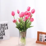 5pcs Artificial Tulips Flowers Real Touch Pink High Quality Luxury Silicone Fake Flower Home Room Wedding Decoration Bride Bouqu - Image 2