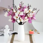 Vibrant 20-Head Artificial Magnolia Bouquet for Timeless Elegance - Image 2