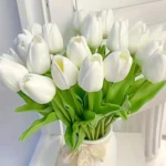 10PCS Artificial Flower Real Touch Tulip Scrapbooking Vase for Home Decor Wedding Garden Rose Arch Garland Mother's Day Bouquet