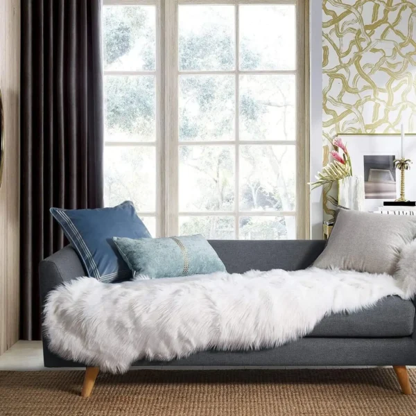 Fur Faux Sheepskin Soft Carpet Washable Seat Mats For Floor Fluffy Rugs Hairy Warm For Living Room Bedroom Chairs Sofas Cover