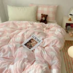 Japanese Striped Single Soft Duvet Cover Skin Friendly Comfortable Comforter Cover for Adults Full Queen Double Size Bedclothes - Image 2