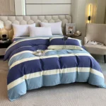 Japanese Cotton Brushed Duvet Cover - Striped Elegance for All Seasons - Image 4