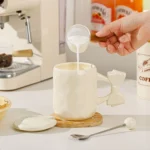 Elegant Bow Handle Mug with Lid & Spoon - 450 ml Charm - Image 3