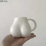 Whimsical 250 ml Human Face Ceramic Mug for Fun Sips - Image 5