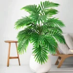 53-123cm Artificial Palm Tree Tropical Fake Plant Green Plastic Palm Leaf Branches Suitable for Home Garden Decoration - Image 5