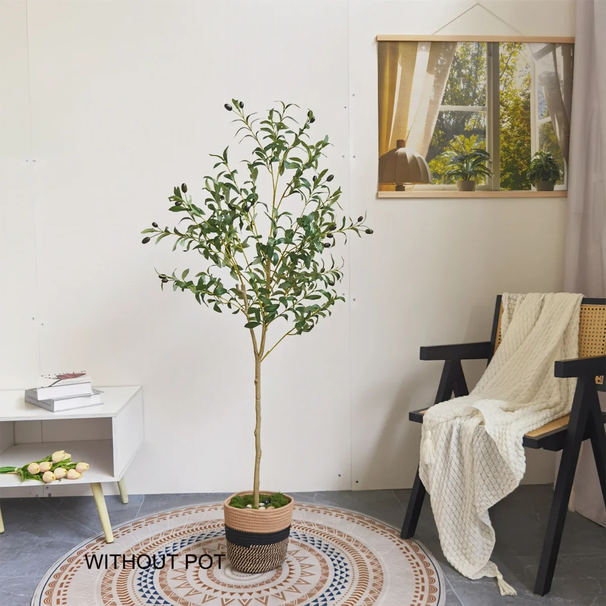 120-180Cm Artificial Olive Tree Branch Without Pot Modern Minimalist Fake Plant For Home Garden Living Room Balcony Shops Decor - Image 6