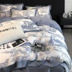 Soft Silky Skin Friendl natural Eucalyptus Fiber Lyocell Bedding Set Forest Plants Leopard Duvet Cover Set Bed Sheet Pillowcases - Image 4