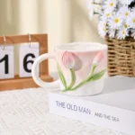 Embossed Rose Mug with High Aesthetic Value As A Practical Souvenir
