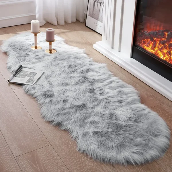 40/180CM Soft Sheepskin Bedroom Carpet Imitation Wool Pad Bedside Rugs Sofa Cushion Rugs Living Room Fluffy Hairy Fur Carpet