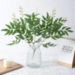 Lifelike Silk Willow Bouquet for Effortless Home Elegance - Image 2