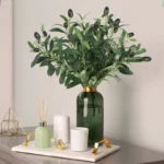 Lifelike Olive Leaves Branch - 1 or 3 Pcs for Elegant Decor - Image 6