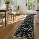 Vibrant Green Leaf Runner Rug - Soft, Washable & Non-Slip - Image 3