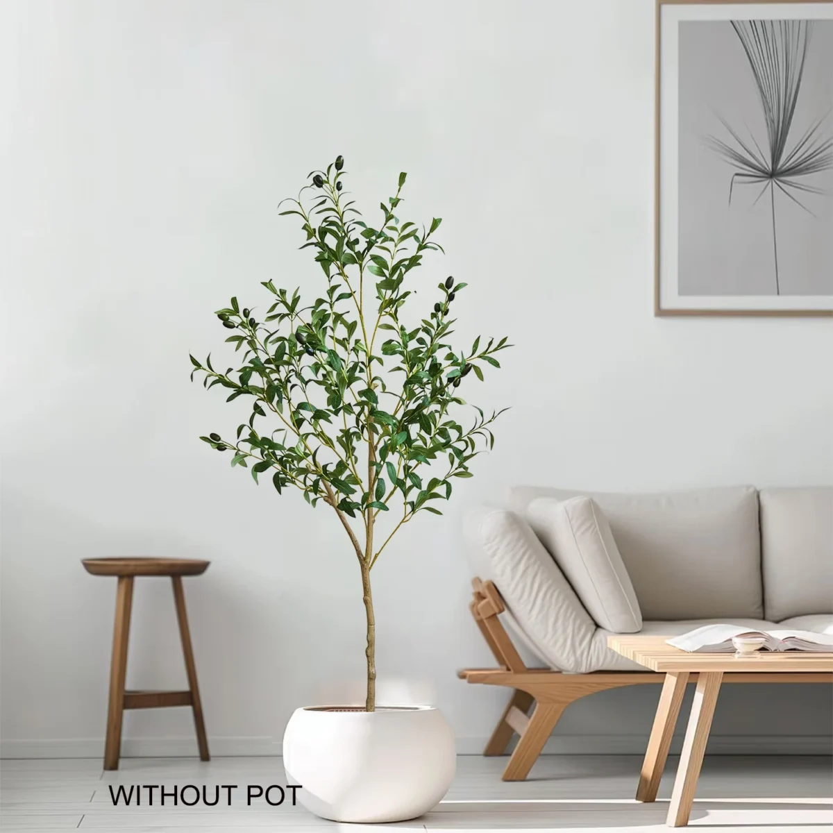 120-180Cm Artificial Olive Tree Branch Without Pot Modern Minimalist Fake Plant For Home Garden Living Room Balcony Shops Decor - Image 3