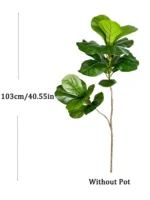 70-135cm Large Artificial Ficus Tree Fake Rubber Plants Branch Plastic Fiddle Leaves for Home Garden Indoor Outdoor Decor - Image 5
