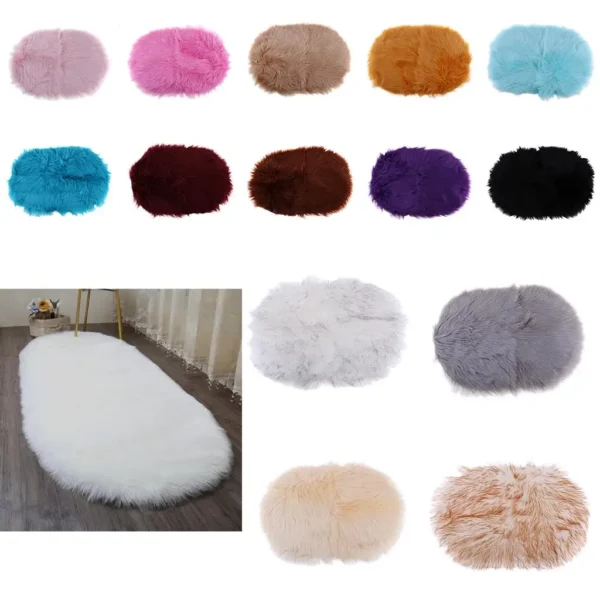 Super Soft Faux Sheepskin Sofa Stool Chair Cover Pad Rug / Shaggy Area Rugs