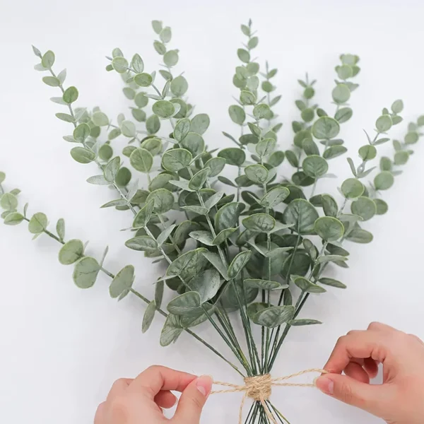 Artificial Eucalyptus Leaf Single Branch Eucalyptus Leaf Decoration Home Decoration Wedding Flower Arrangement Green Plant