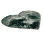 Wool Imitation Sheepskin Rugs Faux Non Slip Bedroom Shaggy Carpet Mats Heart Shaped Solid Color Imitation Wool Carpet - Image 7