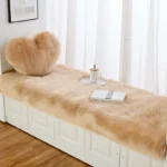 Luxury Imitation Fur Cushion Plush Sofa Carpet Faux Fur Sheepskin Rug Balcony Bay Window Mat Kid's Bedroom Fluffy Blanket White - Image 2