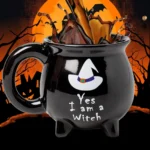 Cauldron Mug Halloween Witch Brew Mugs Beverage Cups Spooky Drinkware for Hot Cold Drink Tea Latte Juice Tabletop Kitchen Office - Image 4